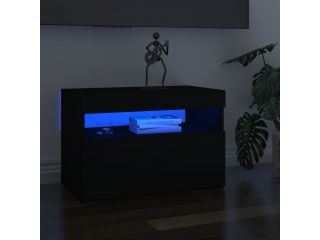 TV skříňky s LED osvětlením 2 ks černé 60 x 35 x 40 cm