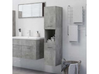 Koupelnová skříňka betonově šedá 30 x 30 x 130 cm dřevotříska