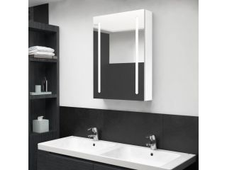 LED koupelnová zrcadlová skříňka zářivě bílá 50 x 13 x 70 cm