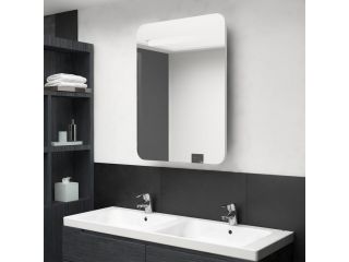 LED koupelnová zrcadlová skříňka zářivě bílá 60 x 11 x 80 cm