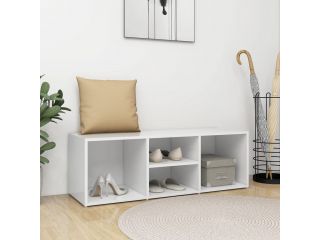 vidaXL Botníková lavice bílá 105 x 35 x 35 cm dřevotříska