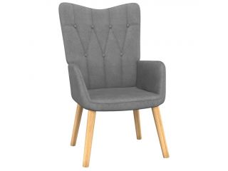Relaxační židle 62 x 68,5 x 96 cm tmavě šedá textil