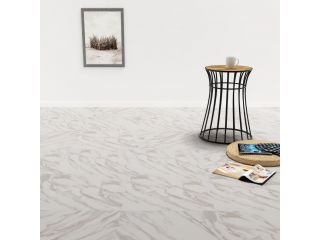 vidaXL Samolepicí podlahové desky 20 ks PVC 1,86 m² bílý mramor