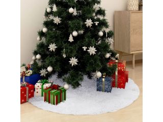 vidaXL Podložka pod vánoční stromek bílá 150 cm umělá kožešina