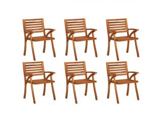 Zahradní židle 6 ks masivní akáciové dřevo