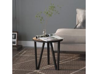 Čajový stolek černožlutý Ø 35 cm MDF