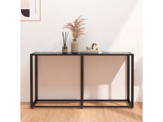 Konzolový stolek černý 140 x 35 x 75,5 cm tvrzené sklo
