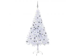 Umělý vánoční stromek s LED a sadou koulí 120 cm 230 větví