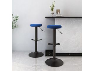 vidaXL Barové stoličky 2 ks modré samet