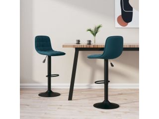 vidaXL Barové židle 2 ks modré samet
