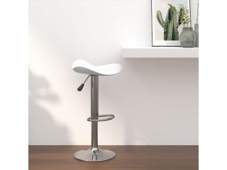 vidaXL Barová stolička bílá chromovaná ocel a umělá kůže