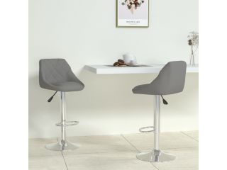 Barové židle 2 ks šedé umělá kůže