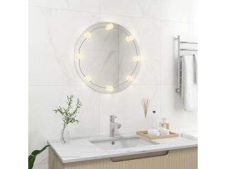 Nástěnné zrcadlo s LED osvětlením kulaté sklo
