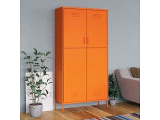 Šatní skříň oranžová 90 x 50 x 180 cm ocel