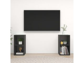 TV stolky 2 ks šedé 72 x 35 x 36,5 cm dřevotříska