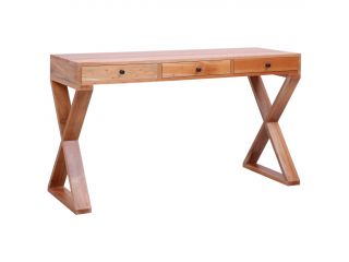 Počítačový stůl přírodní 115x47x77 cm masivní mahagonové dřevo