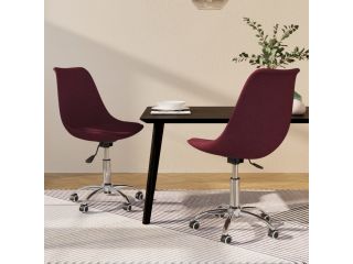 Otočné jídelní židle 2 ks fialové textil