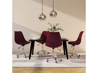 Otočné jídelní židle 4 ks fialové textil