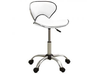 Kancelářská židle bílá umělá kůže