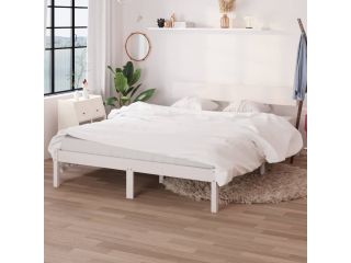 Rám postele bílý masivní borovice 120 x 190 cm UK Small Double