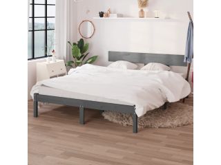Rám postele šedý masivní borovice 120 x 190 cm UK Small Double