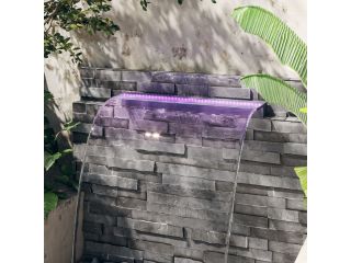 vidaXL Přelivový vodopád s RGB LED osvětlením akryl 108 cm