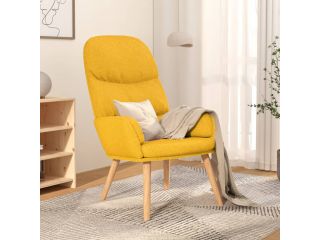 Relaxační křeslo hořčicově žluté textil