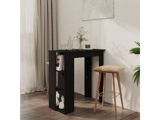 Barový stůl s regálem černý 102 x 50 x 103,5 cm dřevotříska