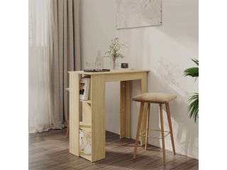 vidaXL Barový stůl s regálem dub sonoma 102x50x103,5 cm dřevotříska