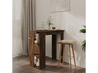 Barový stůl s regálem kouřový dub 102x50x103,5 cm dřevotříska