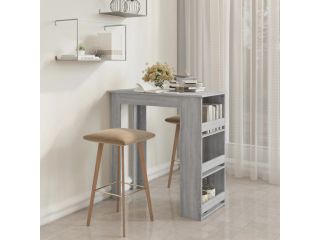 Barový stůl s úložným regálem šedý sonoma 102 x 50 x 103,5 cm