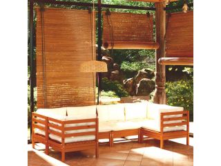 6dílná zahradní sedací souprava podušky medově hnědá borovice