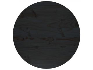 vidaXL Stolní deska černá Ø 50 x 2,5 cm masivní borové dřevo