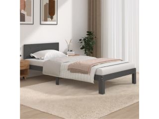Rám postele šedý masivní borovice 100 x 200 cm