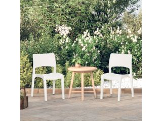 Zahradní židle 2 ks bílé polypropylen