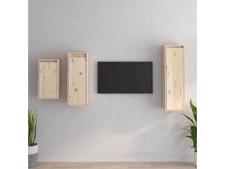 TV skříňky 3 ks masivní borové dřevo