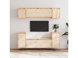 TV skříňky 6 ks masivní borové dřevo