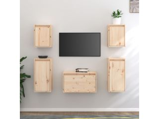 TV skříňky 5 ks masivní borové dřevo