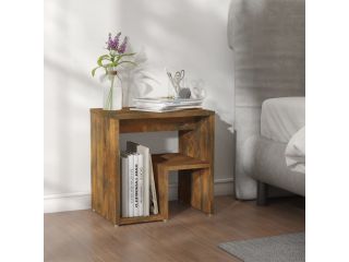 Noční stolek kouřový dub 40 x 30 x 40 cm kompozitní dřevo
