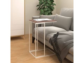Odkládací stolek bílý 40 x 30 x 59 cm kompozitní dřevo
