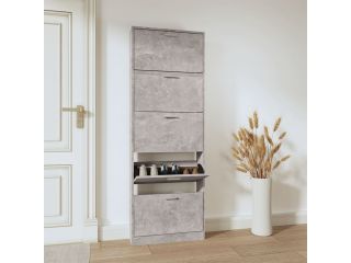 Botník betonově šedý 59 x 17 x 169 cm kompozitní dřevo
