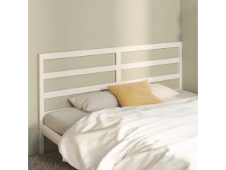 Čelo postele bílé 206 x 4 x 100 cm masivní borovice