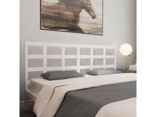 Čelo postele bílé 205,5 x 4 x 100 cm masivní borovice
