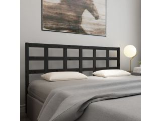 Čelo postele černé 205,5 x 4 x 100 cm masivní borovice