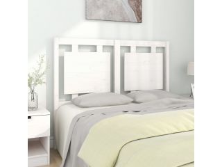 Čelo postele bílé 125,5 x 4 x 100 cm masivní borovice