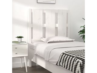 Čelo postele bílé 80,5 x 4 x 100 cm masivní borovice