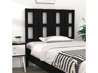 Čelo postele černé 95,5 x 4 x 100 cm masivní borovice