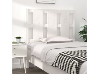 Čelo postele bílé 105,5 x 4 x 100 cm masivní borovice