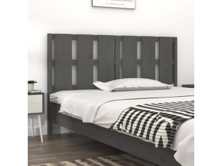 Čelo postele šedé 155,5 x 4 x 100 cm masivní borovice