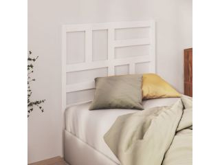 Čelo postele bílé 106 x 4 x 104 cm masivní borovice